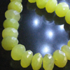 8 INCHES - SO - GORGEOUS - NICE -DARK - YELLOW - COLOUR - Chalcedony HUGE SIZE 12 - 15 MM - MICRO FACETED - RONDELL BEADS -